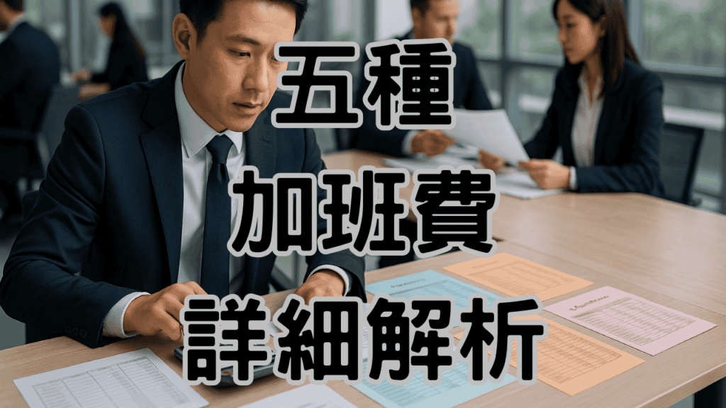 加班費有5種算法,一張圖表讓你清楚計算不違法!-K007 1 一張圖搞懂5種加班費如何計算不違法