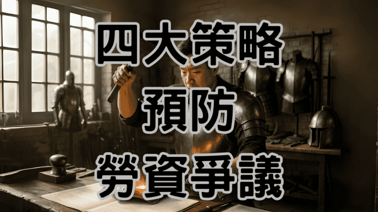 勞資爭議預防10年經驗，歸納出來的4大策略