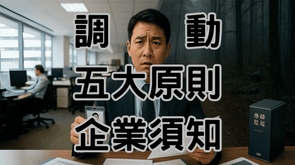 調動五原則就可以調動工作超過25公里嗎如何合法規範員工呢