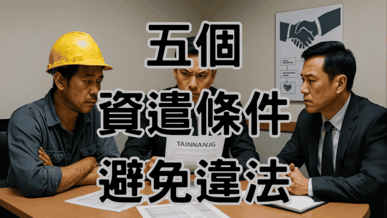 資遣條件有五個與2個危險地雷公司要避免違法