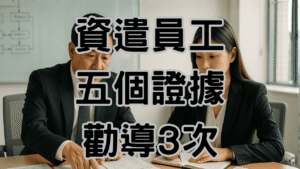 如何資遣不適任員工？1個合法流程與「5種鐵證」一次看懂-H057