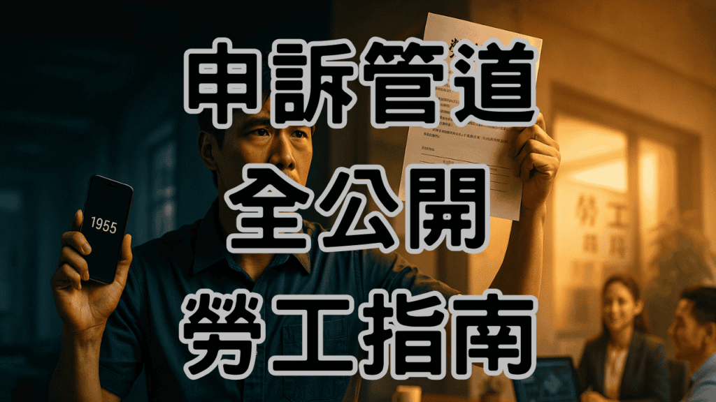 勞工申訴完整指南｜被欺負不用忍！5大管道×匿名保護×時效解析×資遣費計算教你保護權益拿回補償-K024
