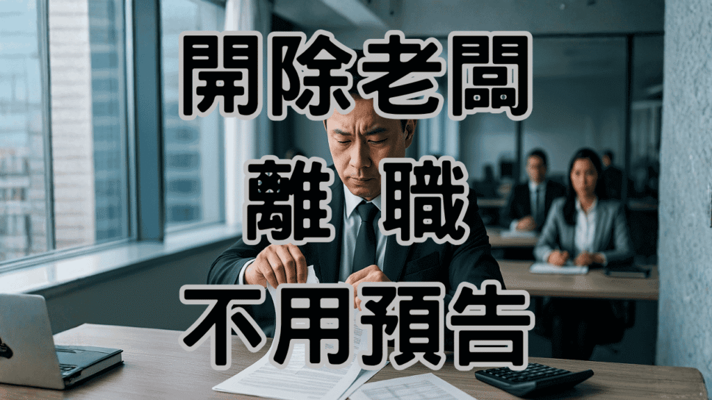 員工必看！合法「開除老闆」還能領資遣費？勞基法第14條六大絕招，讓你不再當職場受氣包！-L001 (1)