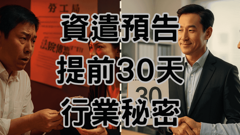 為什麼聰明老闆資遣員工要「提前30天」？內行人才懂的資遣預告期計算心理戰-H068 (1)