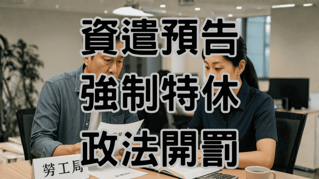 資遣預告期強制請特休合法嗎？83%老闆不知道這樣做會被勞動部罰15萬！-H064
