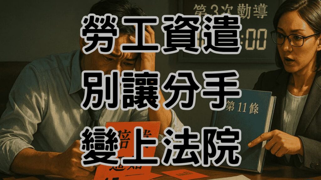 資遣就是一場勞資的「分手戲」？用 SOP 破解勞工資遣規定，教你合法支付「分手費」安全退場-H086